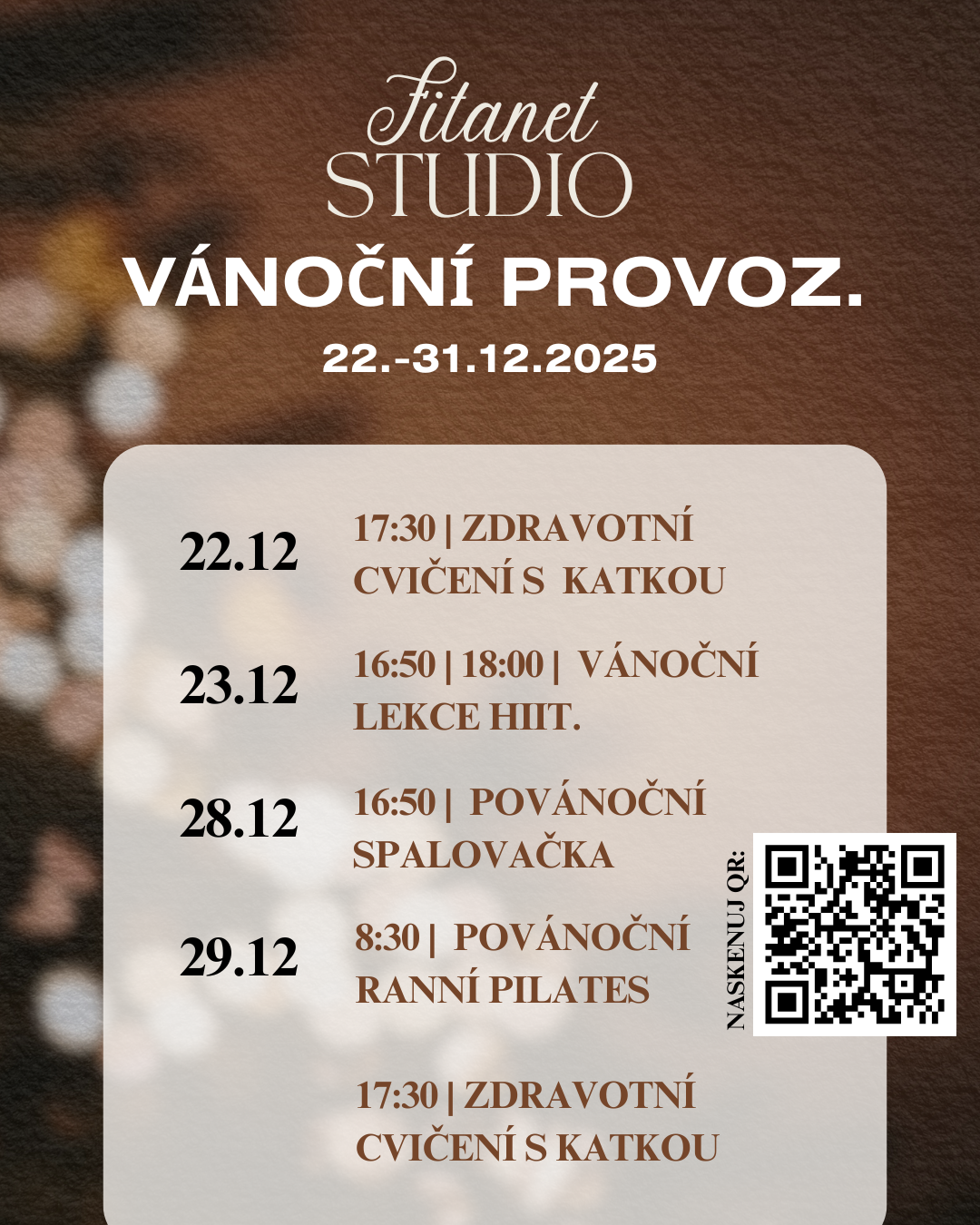 Vánoční lekce do 31.12.2025